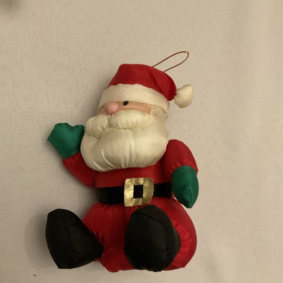 VTG Santa Reindeer Christmas Gibson Greetings Stuffed Ornaments 1997 - Picture 3 of 4